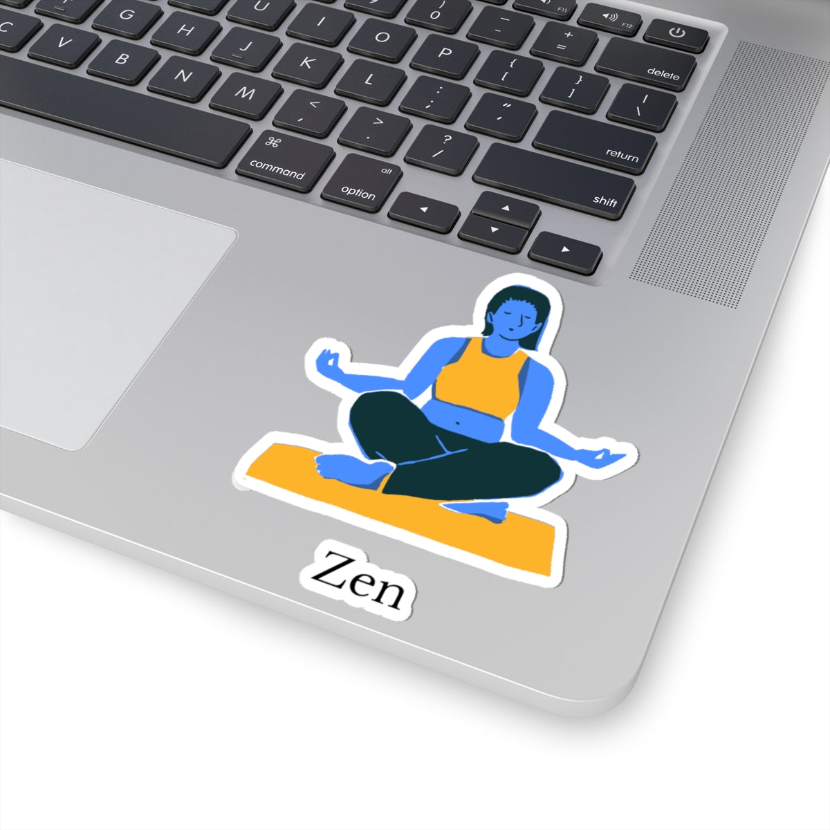 Zen Yoga Sticker | Relaxation Decor, Mindfulness Reminder, Laptop & Water Bottle Art, Gift for Yogis