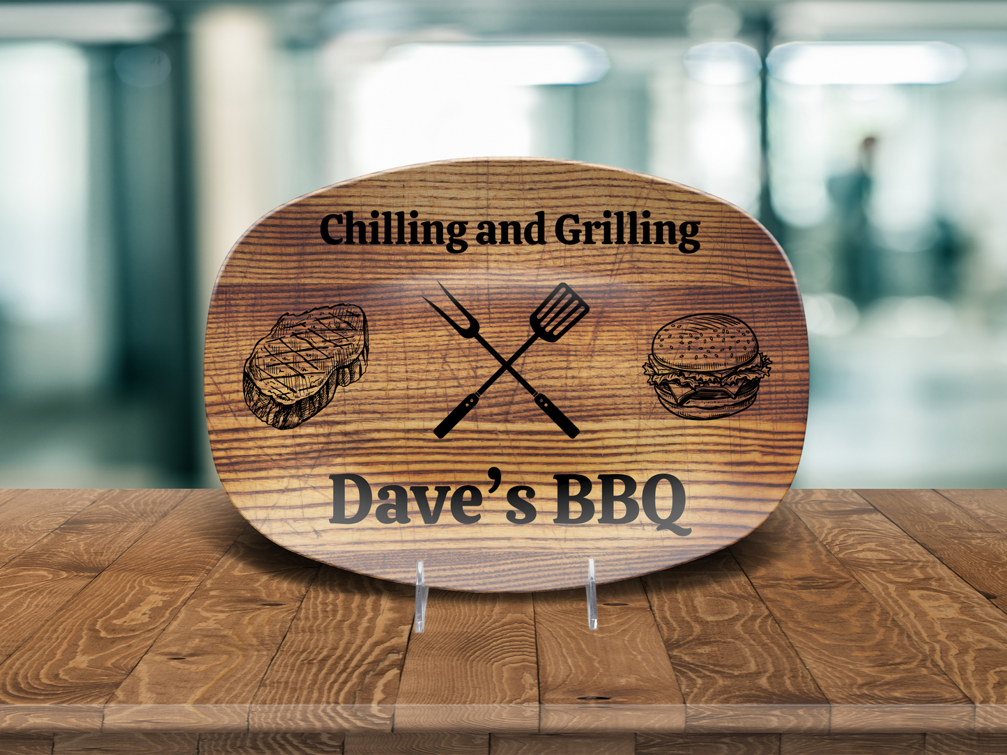 Personalized Chilling and Grilling BBQ Platter