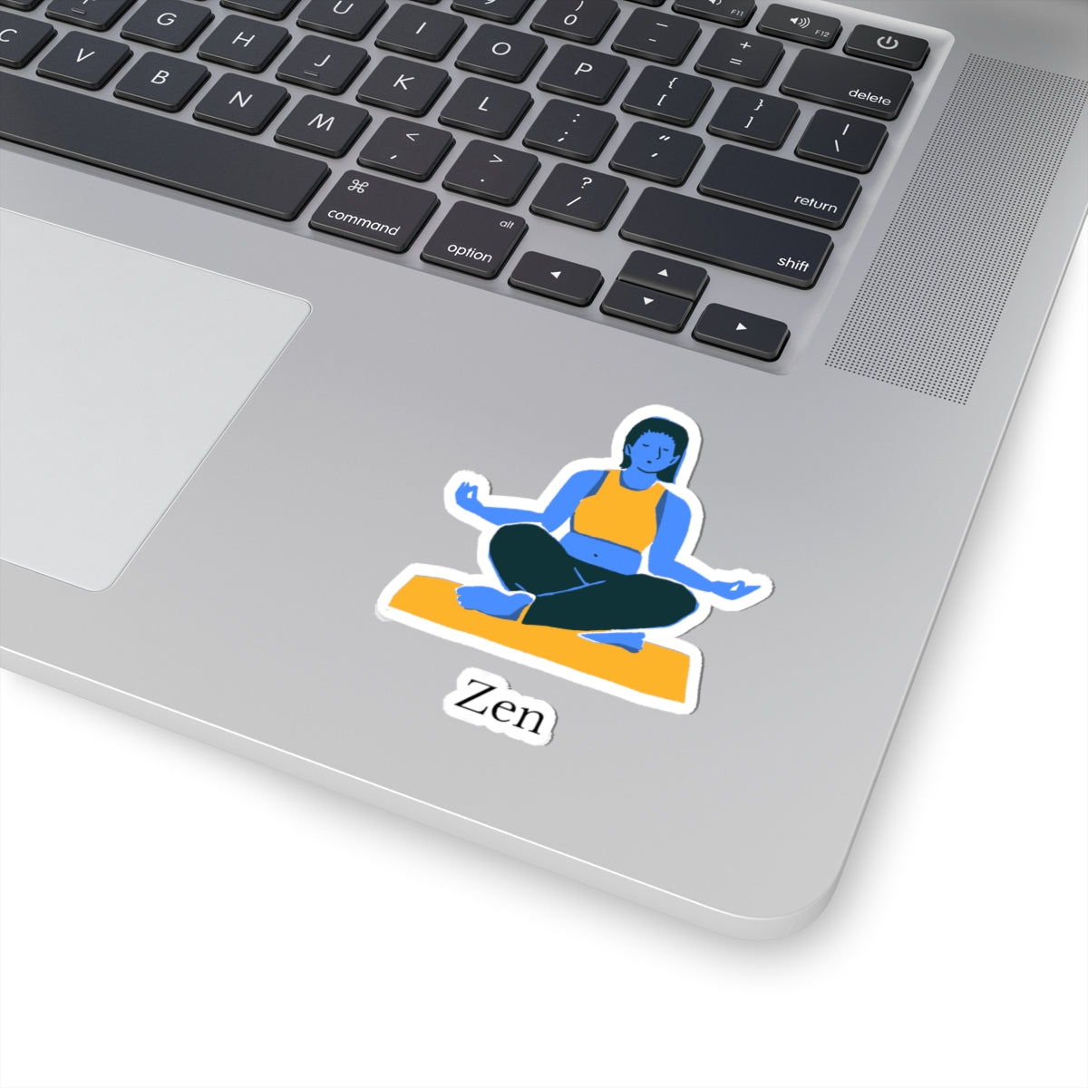 Zen Yoga Sticker | Relaxation Decor, Mindfulness Reminder, Laptop & Water Bottle Art, Gift for Yogis