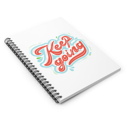 Motivational Spiral Notebook - Keep Going, Positive Affirmation Journal, Goal Planner, School Supplies, Inspirational Gift