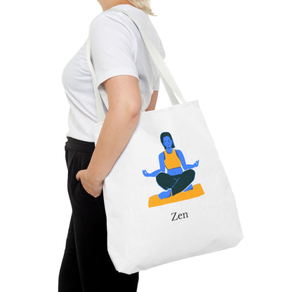 Zen Tote Bag, Yoga Bag, Meditation Tote, Gift for Yogis, Inspirational Tote, Relaxation Accessory