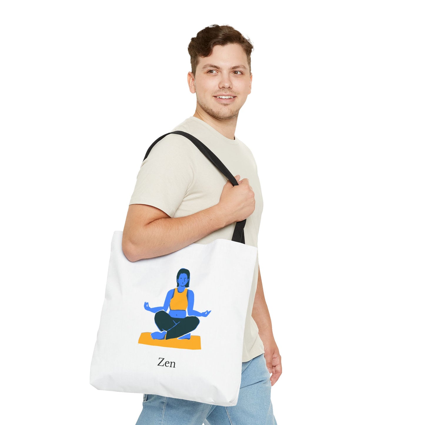 Zen Tote Bag, Yoga Bag, Meditation Tote, Gift for Yogis, Inspirational Tote, Relaxation Accessory