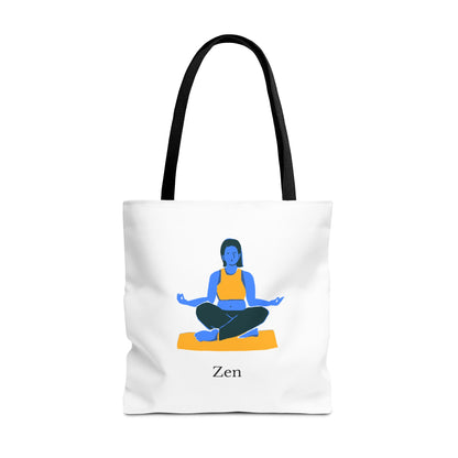 Zen Tote Bag, Yoga Bag, Meditation Tote, Gift for Yogis, Inspirational Tote, Relaxation Accessory
