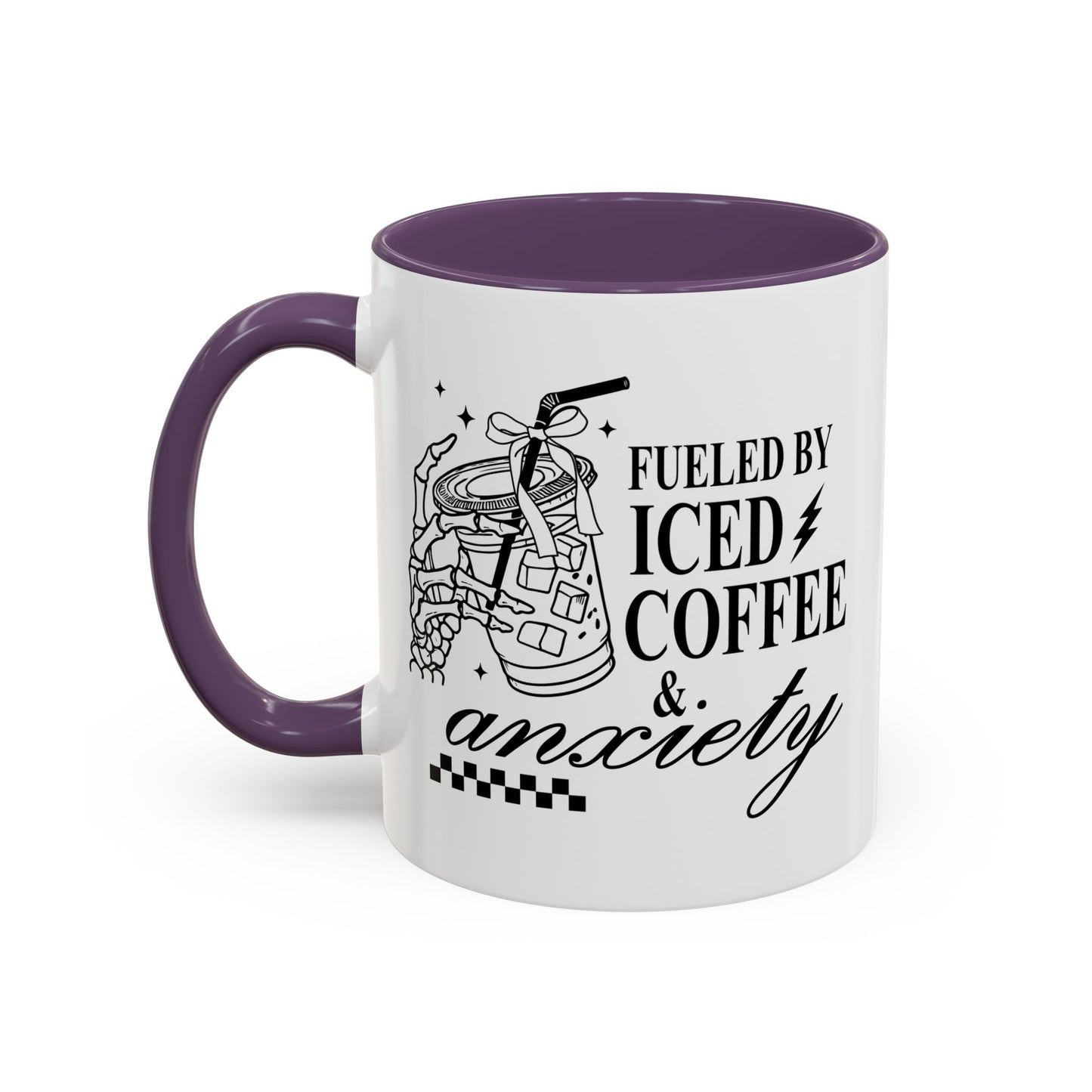 Fueled by Iced Coffee & Anxiety Mug - Fun Mother's Day Gift