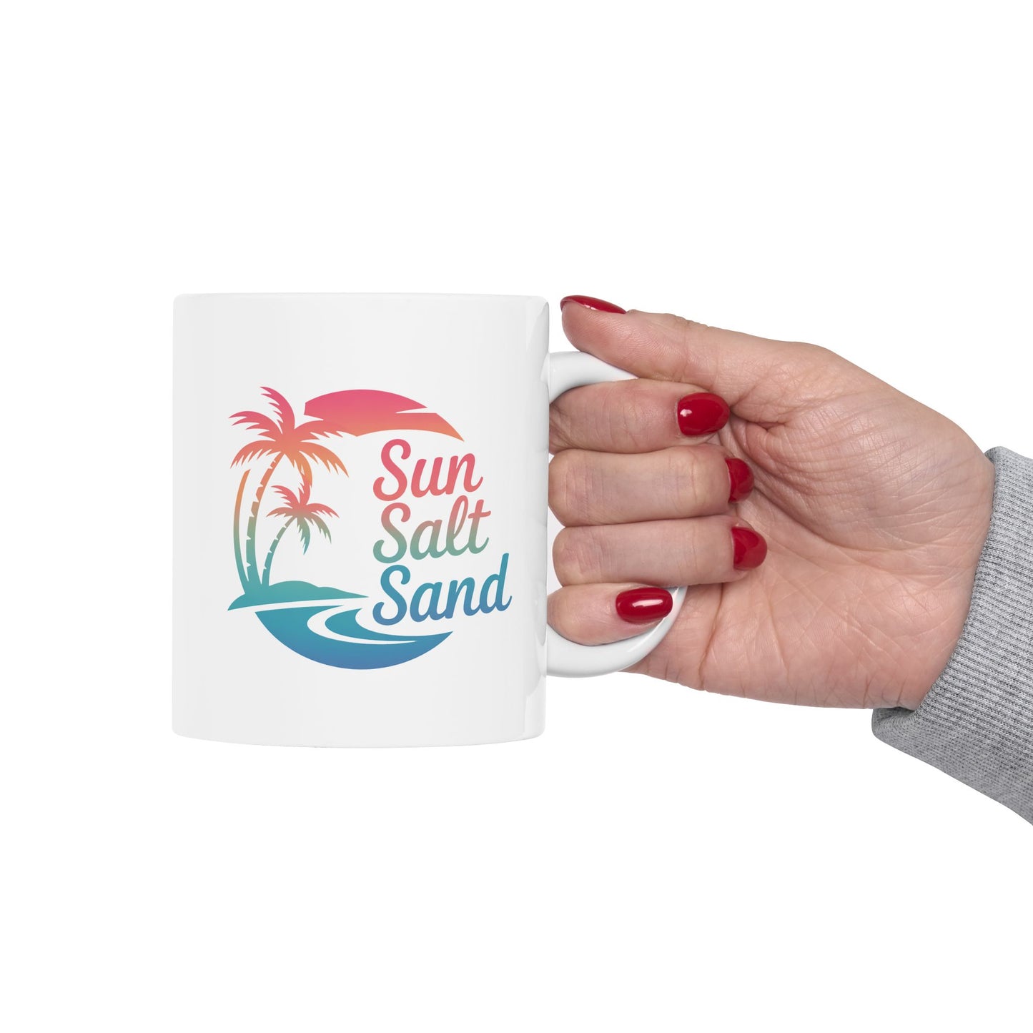 Sunset Beach Ceramic Mug, Beach Lover Gift, Vacation Coffee Mug, Tropical Home Decor, Summer Vibes Cup