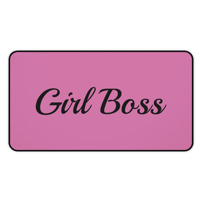 Girl Boss Deskmat - Stylish and Inspiring Desk Pad for Work or Home Office - Empowering Feminist Design for Trendsetters