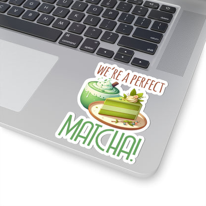 Matcha Cake Kiss-Cut Stickers | Cute Foodie Decor, Laptop Stickers, Gift for Tea Lovers, Perfect for Scrapbooking, Stationery