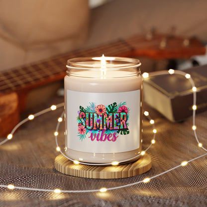 Tropical Summer Vibes Candle, Decorative Candle, Eco-Friendly Gift, Aromatherapy Soy Candle, Summer Home Decor, Beach Party Favor