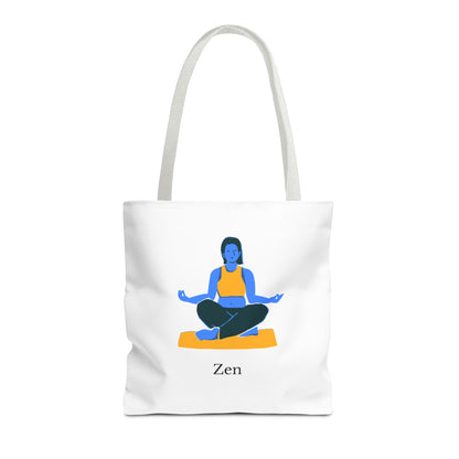 Zen Tote Bag, Yoga Bag, Meditation Tote, Gift for Yogis, Inspirational Tote, Relaxation Accessory