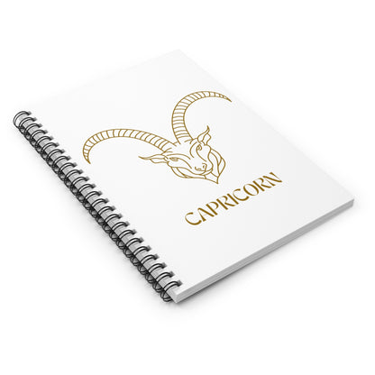 Capricorn Spiral Notebook - Zodiac Journal, Astrology Gifts, Ruled Lines, Capricorn Decor, Unique Planner