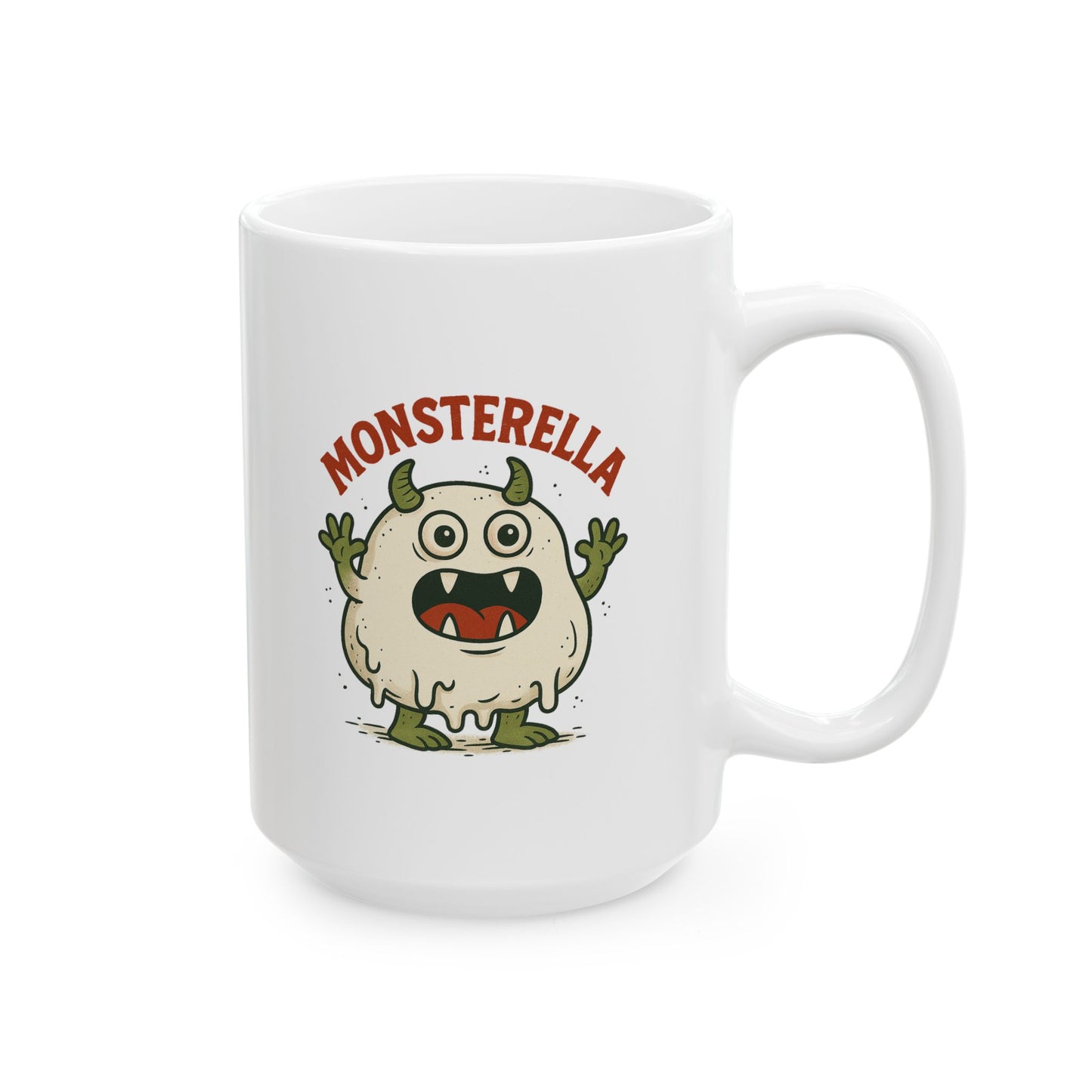 Funny Monsterella Cheese Lover Ceramic Mug - Perfect Gift for Foodies, Kitchen Decor, Coffee Lovers, Humorous Kitchenware