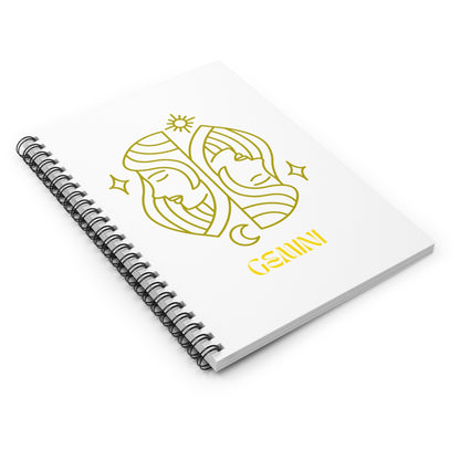 Gemini Spiral Notebook - Fun for Astrology Lovers, Journaling, Gift for Her and Creative Inspiration