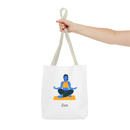 Zen Tote Bag, Yoga Bag, Meditation Tote, Gift for Yogis, Inspirational Tote, Relaxation Accessory