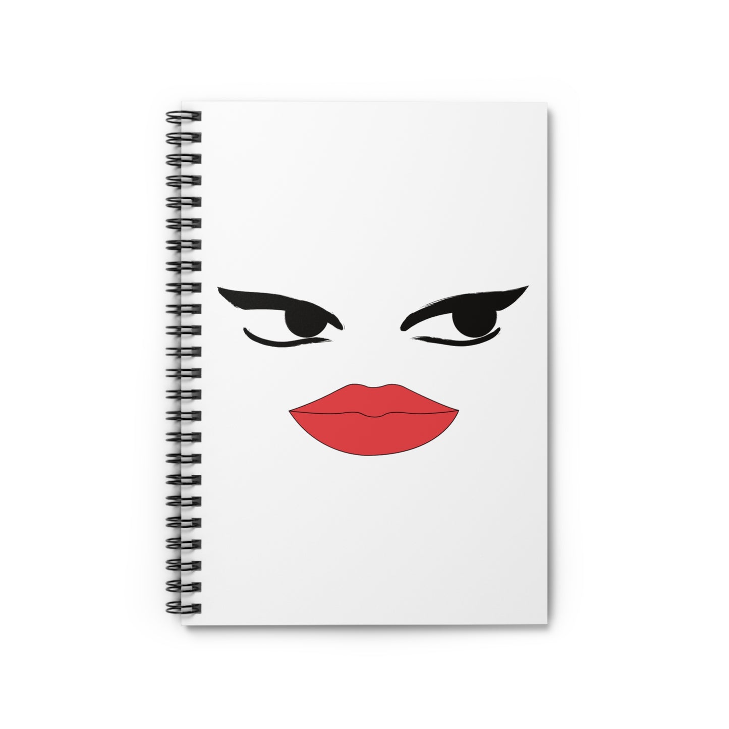 Sassy Face Spiral Notebook - Funny Aesthetic Journal with Attitude Expression, Lined Pages for Writing, School, and Office