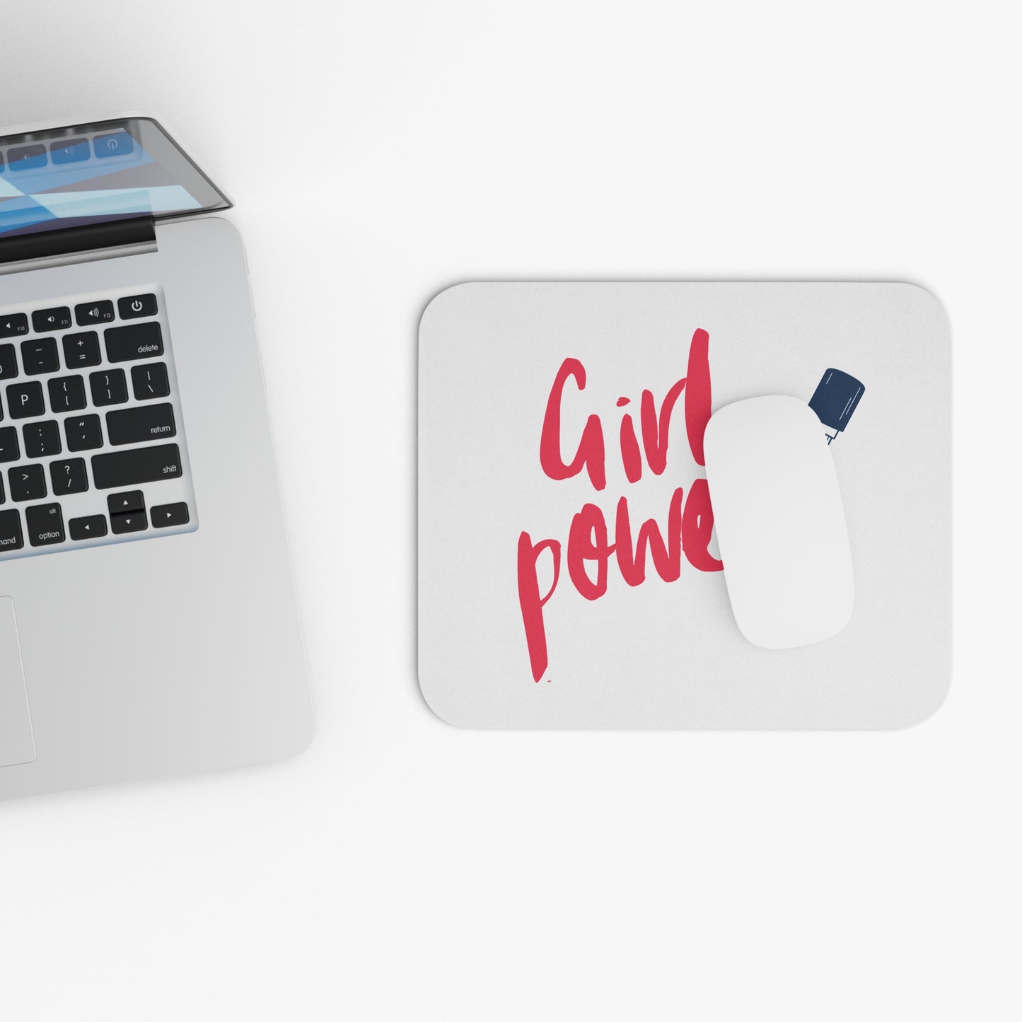 Girl Power Mouse Pad - Empowering Desk Accessory, Feminist Gift, Office Decor, Ergonomic Mouse Mat, Inspirational Gift
