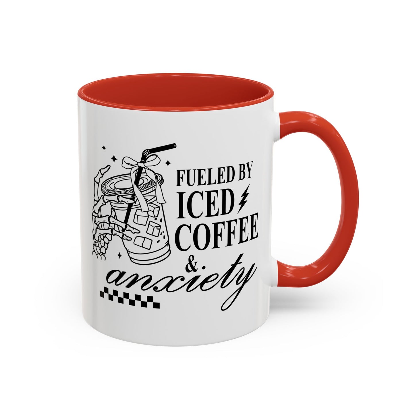 Fueled by Iced Coffee & Anxiety Mug - Fun Mother's Day Gift