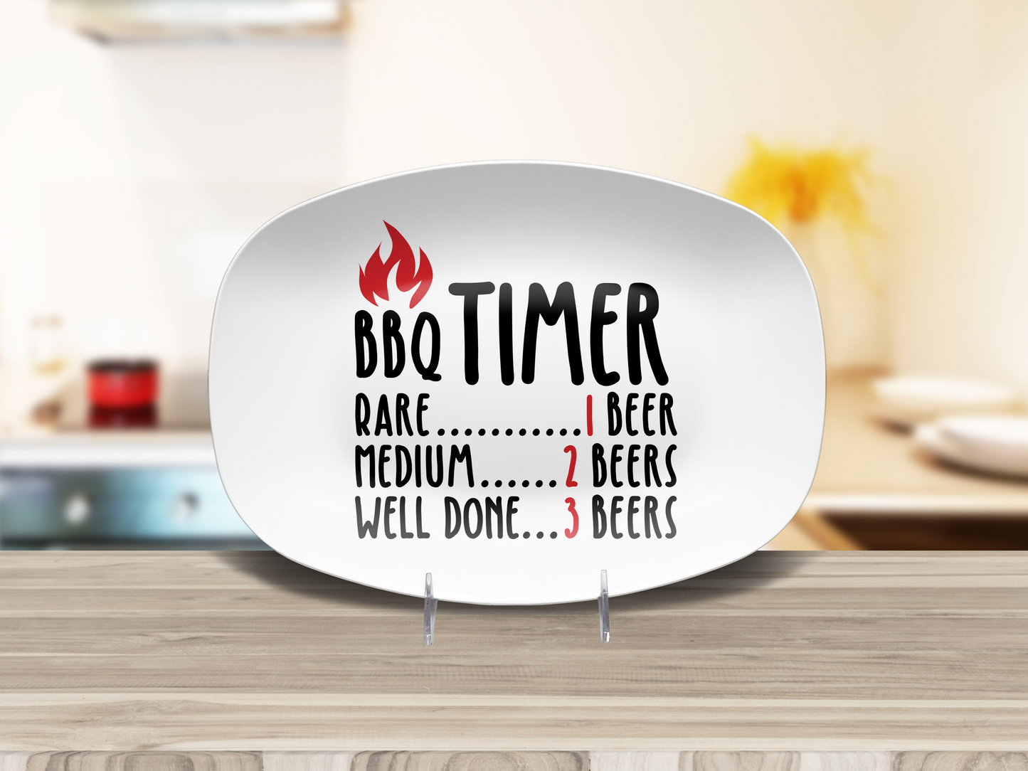 Funny BBQ Timer Platter