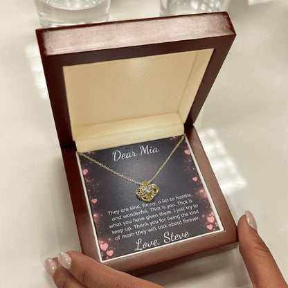"They Are Kind, Funny, A Lot To Handle & Wonderful — That Is You" | Personalized Name Necklace | Heartfelt Gift for Mom