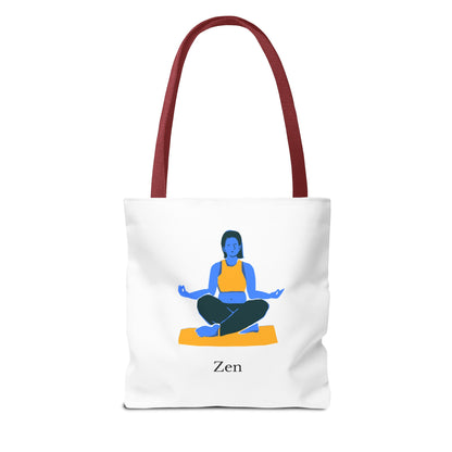 Zen Tote Bag, Yoga Bag, Meditation Tote, Gift for Yogis, Inspirational Tote, Relaxation Accessory
