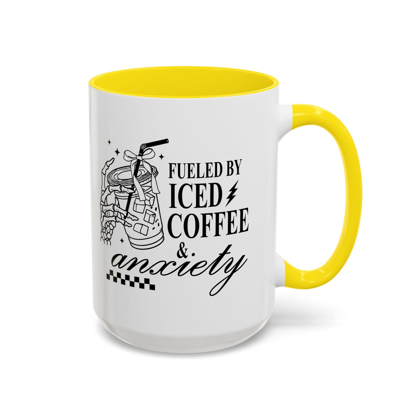 Fueled by Iced Coffee & Anxiety Mug - Fun Mother's Day Gift