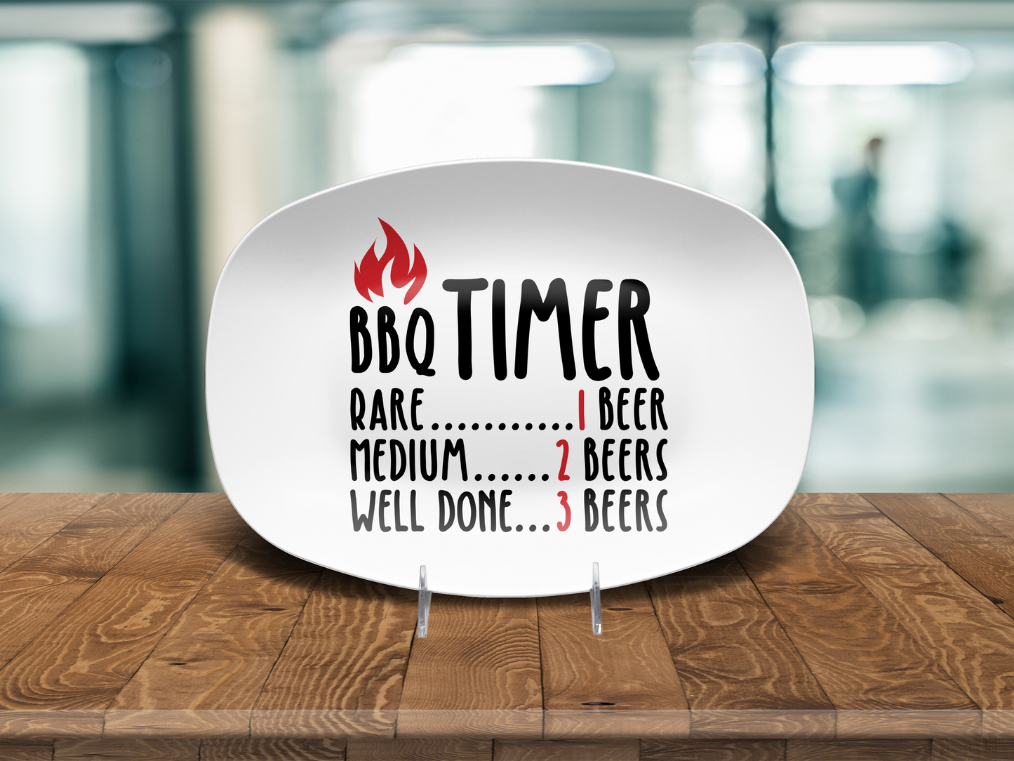 Funny BBQ Timer Platter