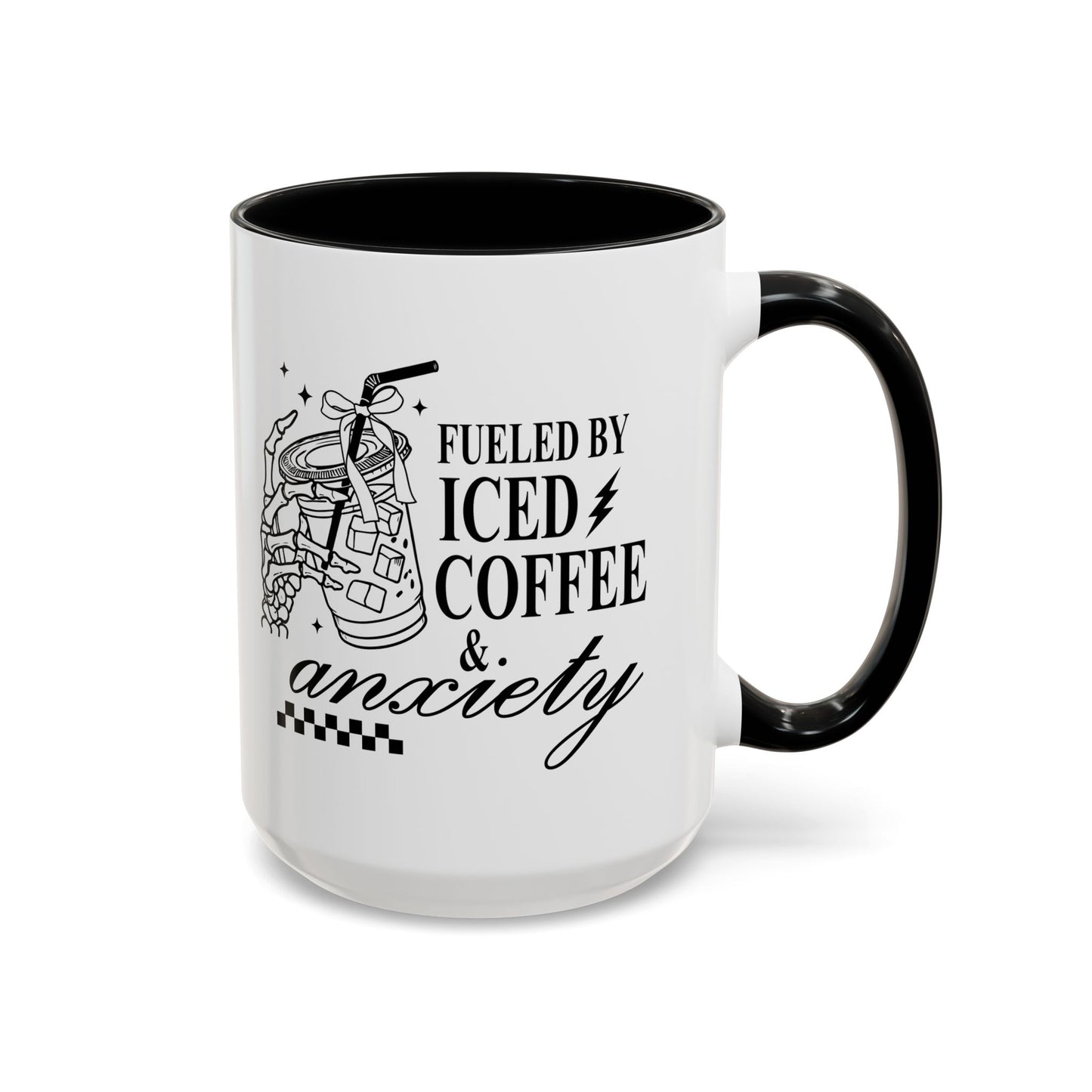 Fueled by Iced Coffee & Anxiety Mug - Fun Mother's Day Gift