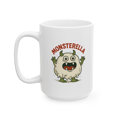 Funny Monsterella Cheese Lover Ceramic Mug - Perfect Gift for Foodies, Kitchen Decor, Coffee Lovers, Humorous Kitchenware