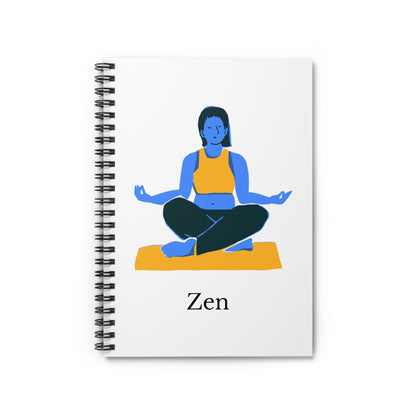 Zen Spiral Notebook for Mindfulness, Meditation Journal, Wellness Gift, Self-Care Notebook, Yoga Lover's Diary