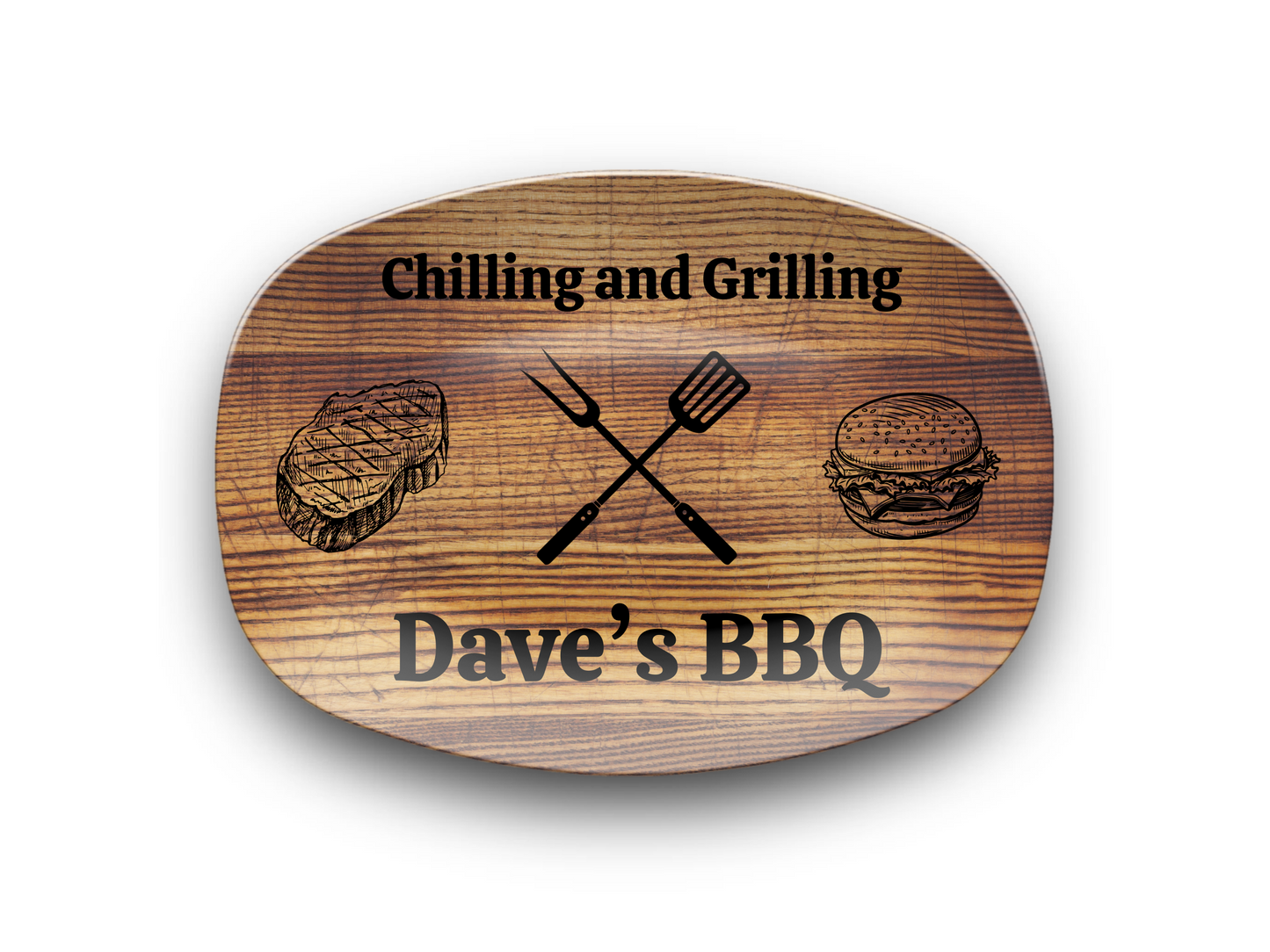 Personalized Chilling and Grilling BBQ Platter