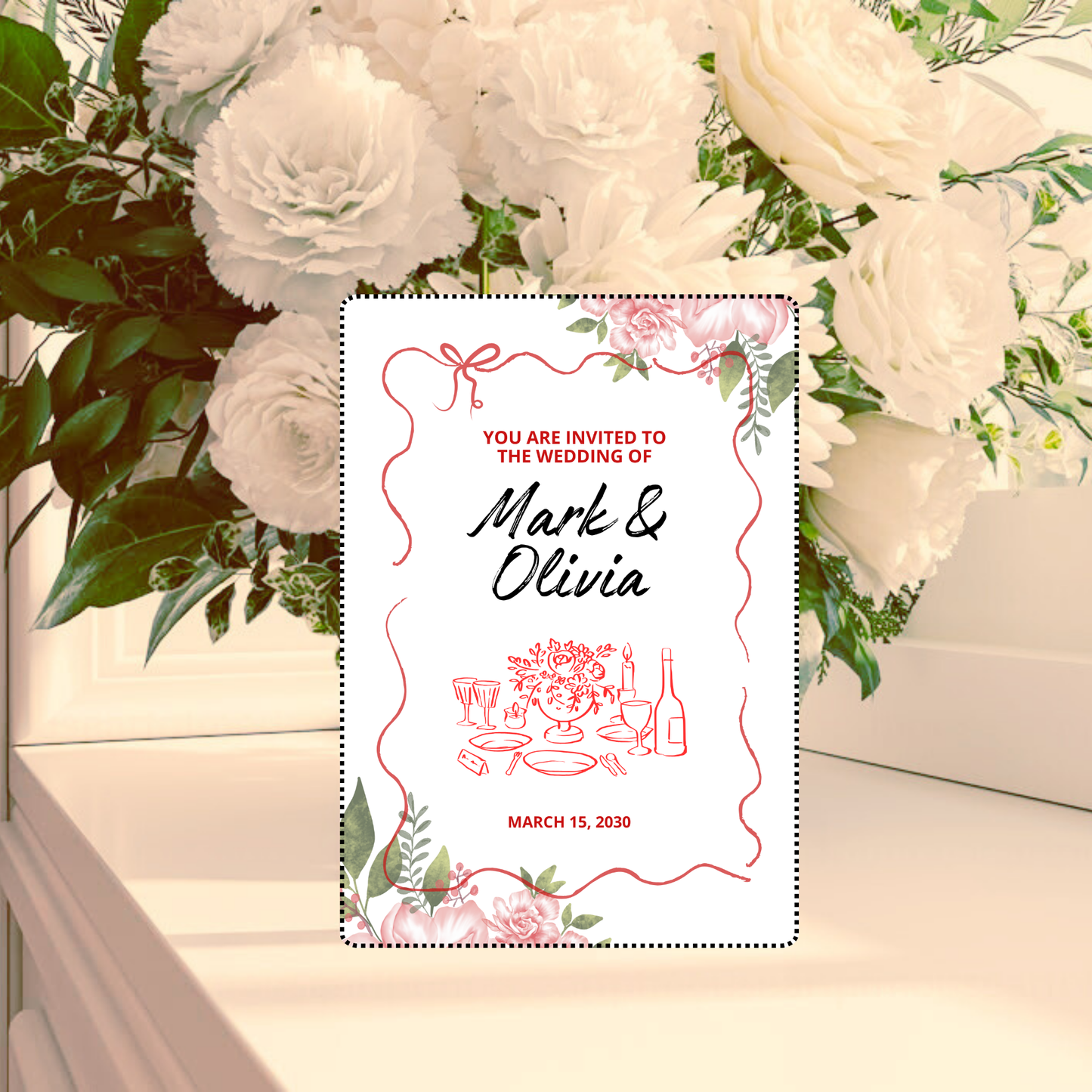 Wedding Card Invitation, Bridal Shower Invite, Custom Invitations, Modern Invite Suite, Minimal Invitation, Elegant Wedding Invitation