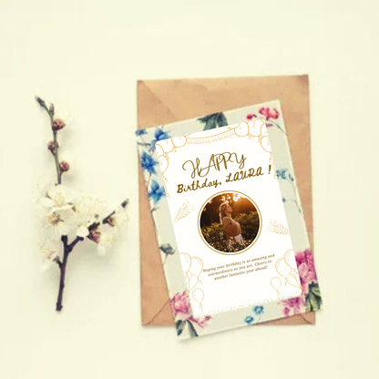 Birthday Cards, Greeting Cards, Customizable Card, Editable Birthday Card, Personal Message Card, Birthday Wishes, Unique Greeting Card