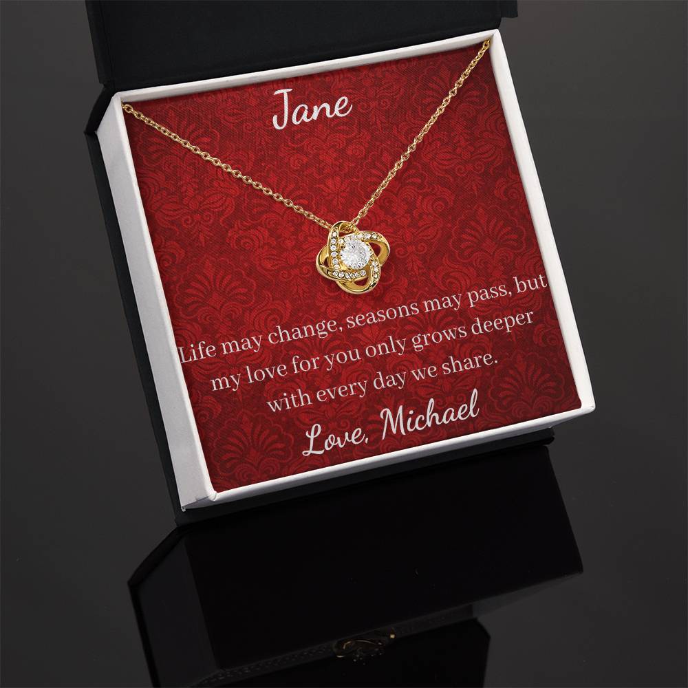 Life may change, seasons may pass, but my love for you only grows deeper with every day we share.