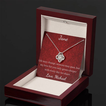 Life may change, seasons may pass, but my love for you only grows deeper with every day we share.