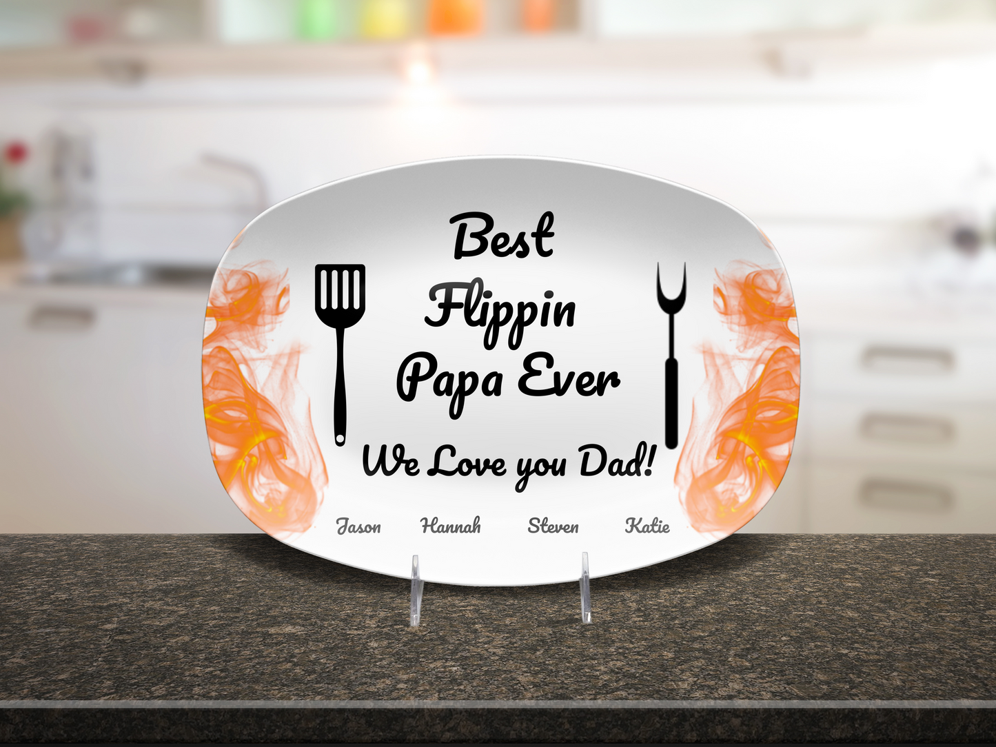Best Flippin Papa Ever BBQ Platter