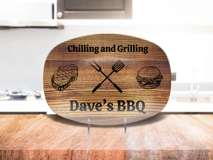 Personalized Chilling and Grilling BBQ Platter