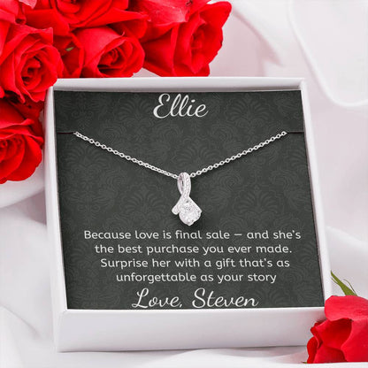 Because love is final sale — and she’s the best purchase you ever made