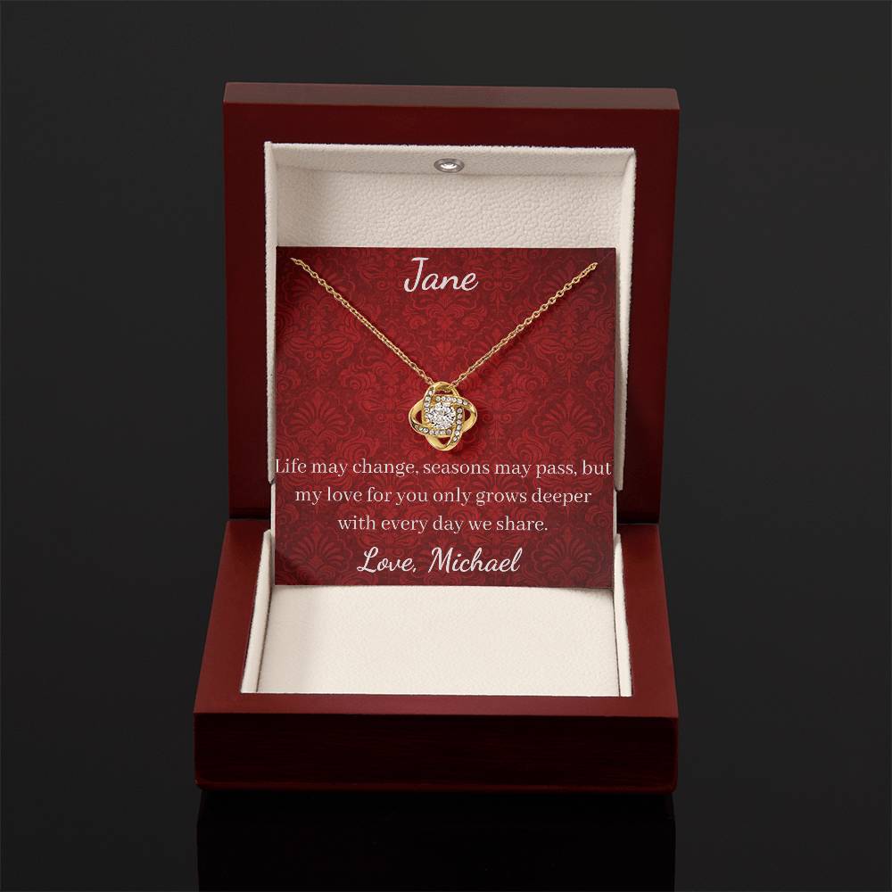 Life may change, seasons may pass, but my love for you only grows deeper with every day we share.